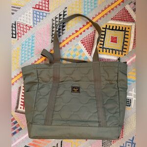 Herschel Supply Company Quilted Tote Bag in Olive Green
